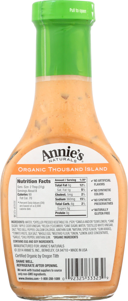 Annie's Naturals: Organic Thousand Island Dressing, 8 Oz