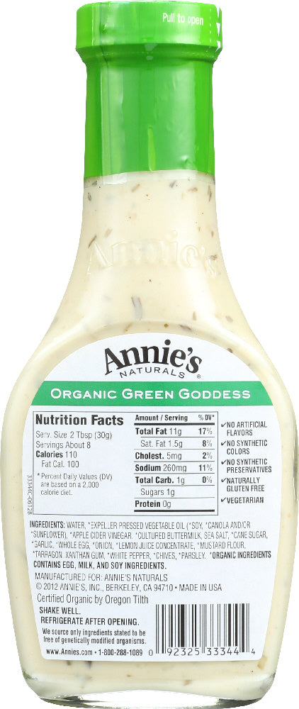 Annie's Naturals: Organic Green Goddess Dressing, 8 Oz