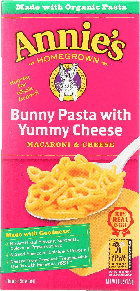 Annie's Homegrown: Bunny Pasta With Yummy Cheese, 6 Oz - RubertOrganics