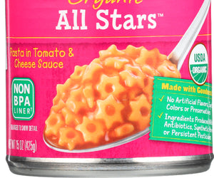 Annie's Homegrown: Organic All Stars Pasta In Tomato And Cheese Sauce, 15 Oz