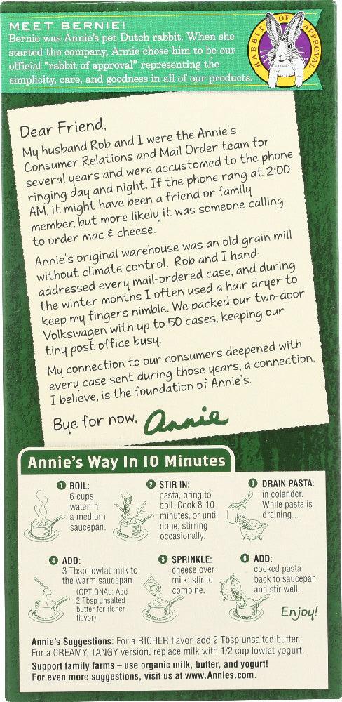 Annie's Homegrown: Organic Alfredo Shells & Cheddar, 6 Oz - RubertOrganics