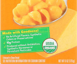 Annie's Homegrown: Organic Shells & Real Aged Cheddar Macaroni & Cheese, 6 Oz - RubertOrganics