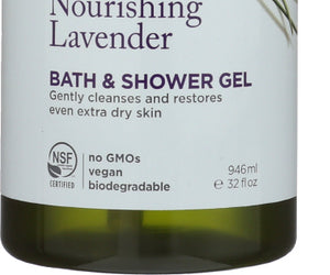 Avalon Organics: Bath & Shower Gel Lavender, 32 Oz