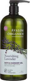 Avalon Organics: Bath & Shower Gel Lavender, 32 Oz