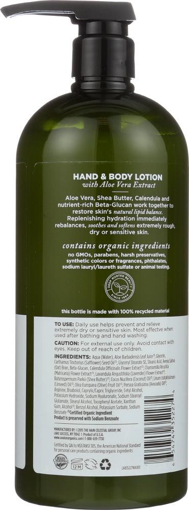 Avalon Organics: Hand & Body Lotion Aloe Unscented, 32 Oz - RubertOrganics