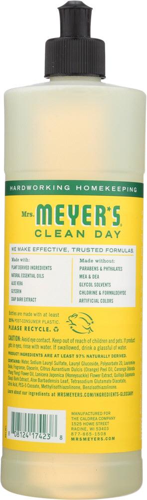 Mrs. Meyer's: Clean Day Liquid Dish Soap Honeysuckle Scent, 16 Oz - RubertOrganics