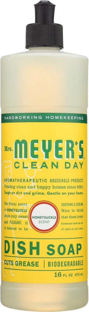 Mrs. Meyer's: Clean Day Liquid Dish Soap Honeysuckle Scent, 16 Oz - RubertOrganics