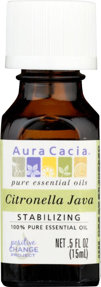 Aura Cacia: 100% Pure Essential Oil Citronella Java, 0.5 Oz - RubertOrganics