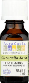 Aura Cacia: 100% Pure Essential Oil Citronella Java, 0.5 Oz - RubertOrganics