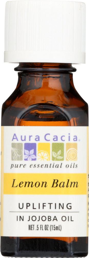 Aura Cacia: Lemon Balm In Jojoba Oil, 0.5 Oz - RubertOrganics