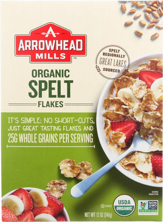 Arrowhead Mills: Organic Spelt Flakes Whole Grain, 12 Oz - RubertOrganics