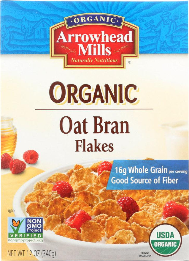 Arrowhead Mills: Organic Oat Bran Flakes, 12 Oz - RubertOrganics