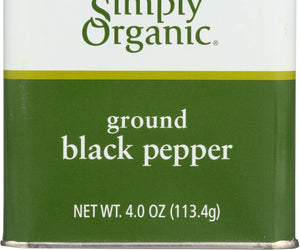 Simply Organic: Ground Black Pepper, 4 Oz
