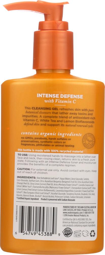 Avalon Organics: Intense Defense Vitamin C Renewal Refreshing Cleansing Gel, 8.5 Oz - RubertOrganics