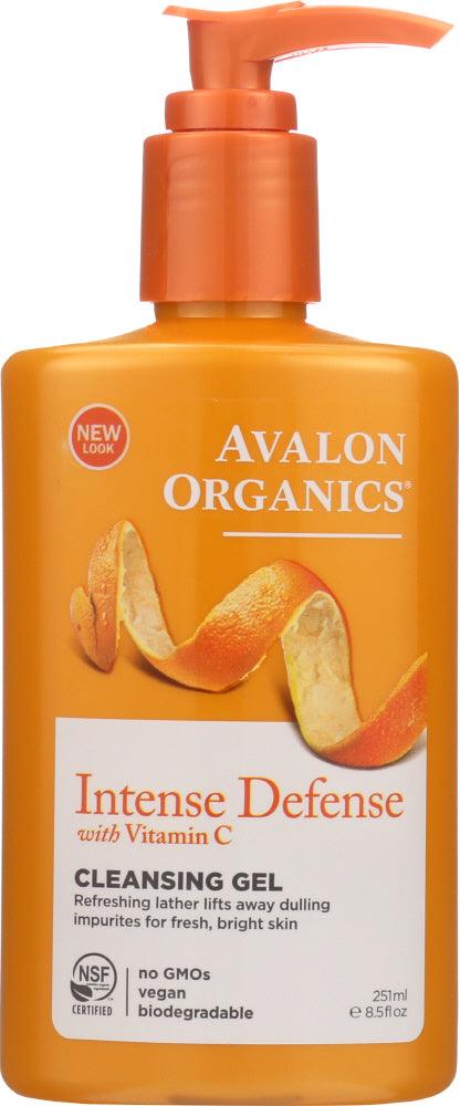 Avalon Organics: Intense Defense Vitamin C Renewal Refreshing Cleansing Gel, 8.5 Oz - RubertOrganics