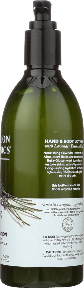 Avalon Organics: Hand & Body Lotion Lavender, 12 Oz - RubertOrganics