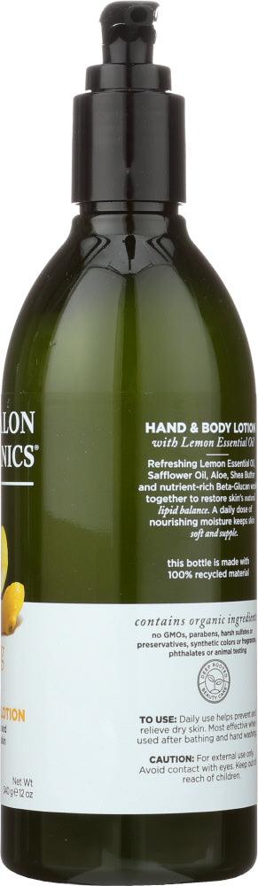 Avalon Organics: Hand And Body Lotion Lemon, 12 Oz - RubertOrganics