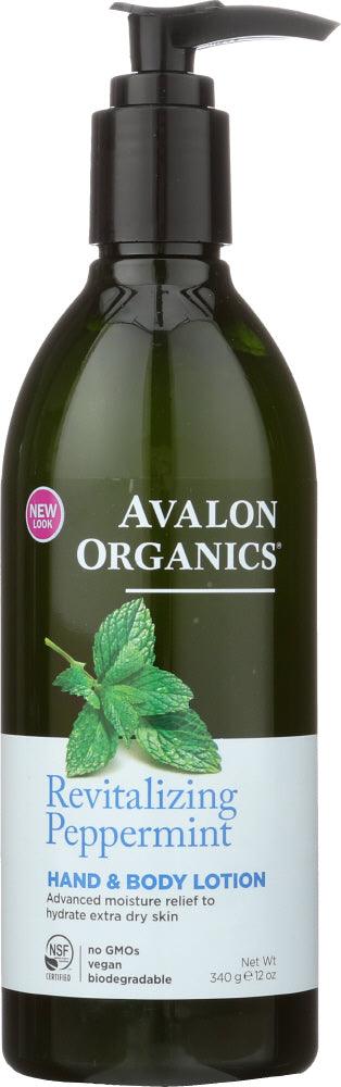 Avalon Organics: Hand & Body Lotion Peppermint, 12 Oz - RubertOrganics