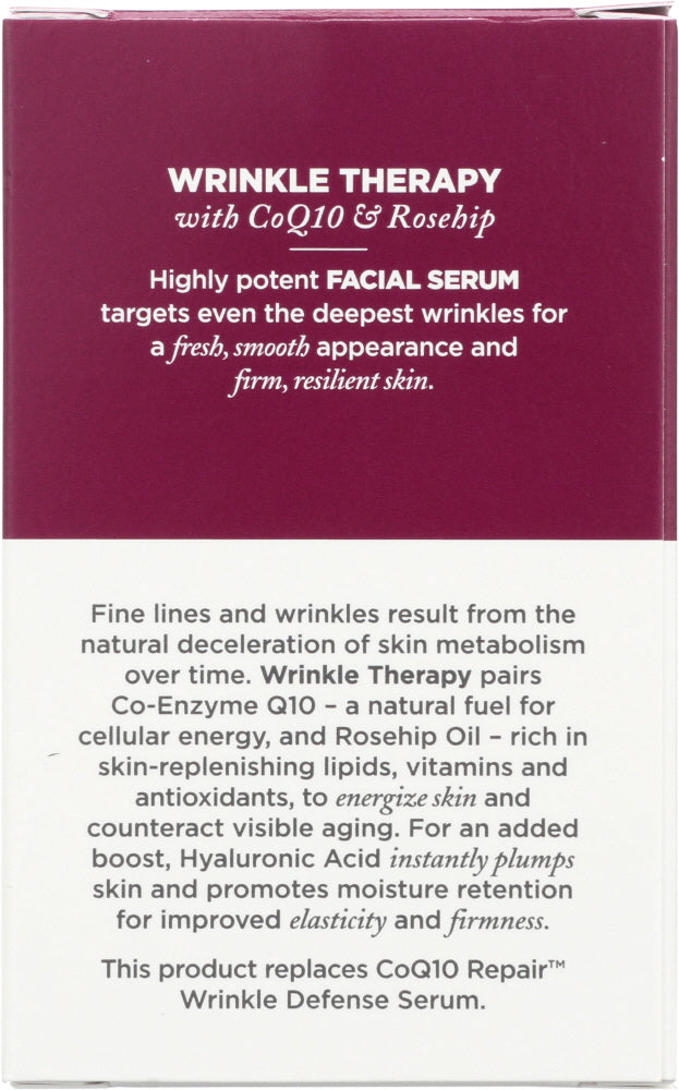 Avalon Organics: Wrinkle Therapy With Coq10 & Rosehip Facial Serum, 0.55 Oz