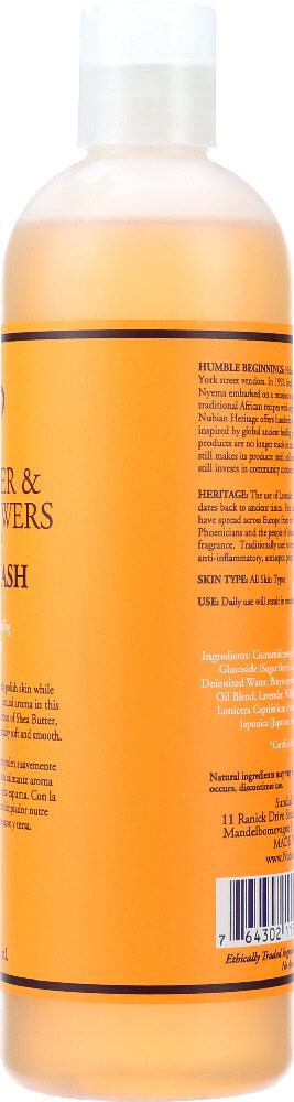 Nubian Heritage: Body Wash Lavender & Wildflowers With Vitamin E, 13 Oz - RubertOrganics