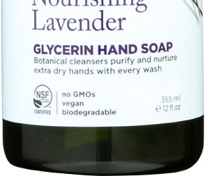 Avalon Organics: Glycerin Liquid Hand Soap Lavender, 12 Oz