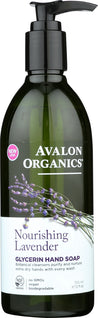 Avalon Organics: Glycerin Liquid Hand Soap Lavender, 12 Oz