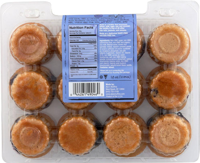 Abe's: Vegan Wild Blueberry Smash Muffins, 10 Oz - RubertOrganics