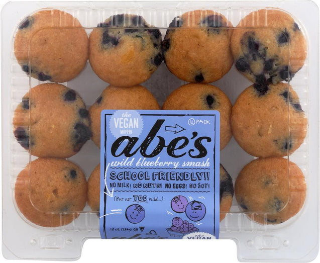 Abe's: Vegan Wild Blueberry Smash Muffins, 10 Oz - RubertOrganics