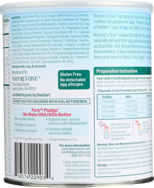 Babys Only Organic: Toddler Formula Lactorelief Iron Fortified, 12.7 Oz