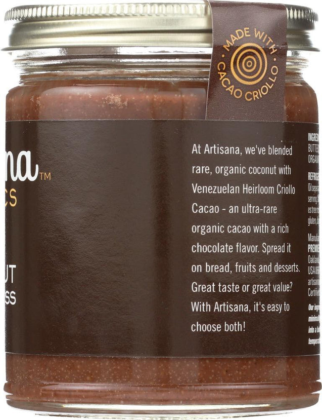 Artisana Organic Raw Coconut Cacao Bliss Nut Butter, 8 Oz - RubertOrganics