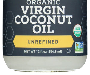 Glory Bee: Organic Virgin Coconut Oil Unrefined, 12 Oz