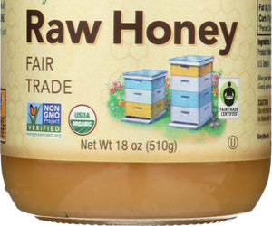Glory Bee: Raw Organic Fair Trade Honey, 18 Oz