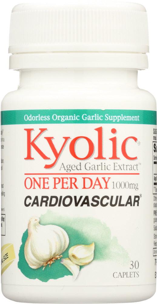 Kyolic: Aged Garlic Extract One Per Day Cardiovascular 1000 Mg, 30 Caplets - RubertOrganics