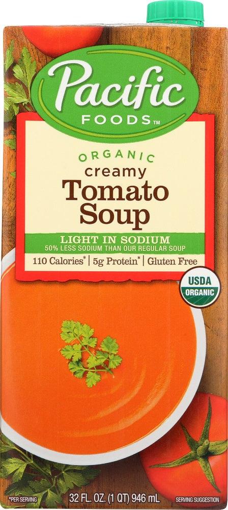 Pacific Foods: Organic Creamy Tomato Soup Light In Sodium, 32 Oz - RubertOrganics