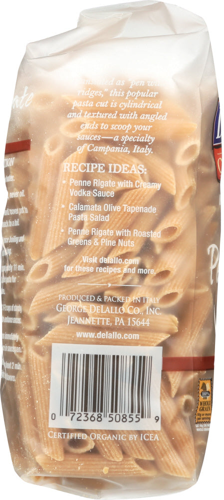 Delallo: Organic Penne Rigate Pasta No.36, 16 Oz