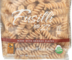 Delallo: Organic Whole Wheat Fusilli Pasta No.27, 16 Oz