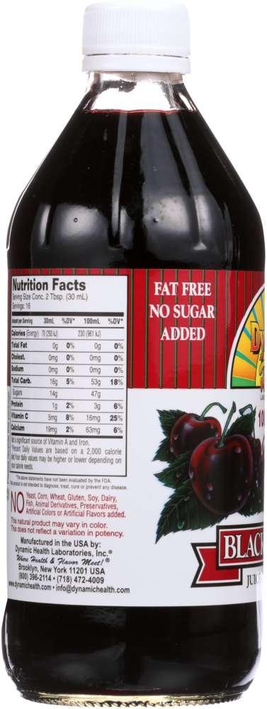 Dynamic Health: Pure Black Cherry Juice Concentrate, 16 Oz - RubertOrganics
