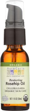 Aura Cacia: Organic Rosehip Oil With Vitamin E Natural Skin Care, 1 Oz - RubertOrganics