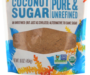 Madhava: Organic Coconut Sugar Pure And Unrefined, 16 Oz