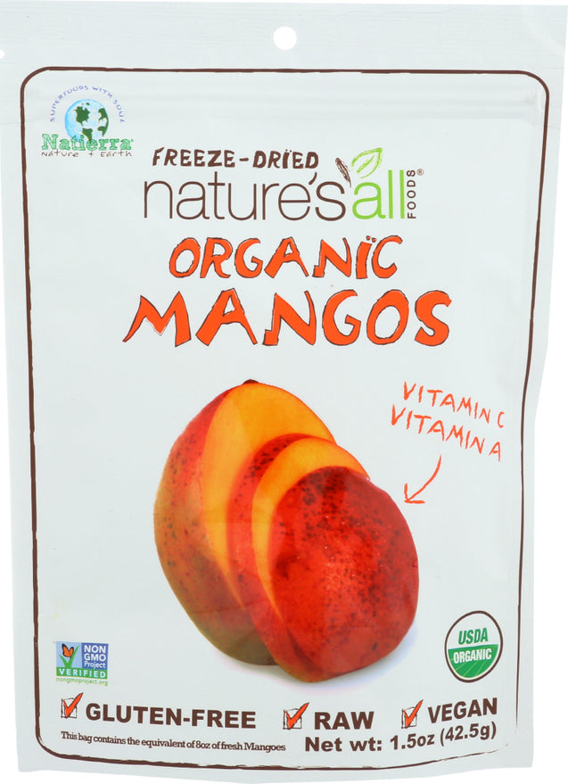 Natierra Nature's All: Freeze Dried Organic Mango, 1.5 Oz