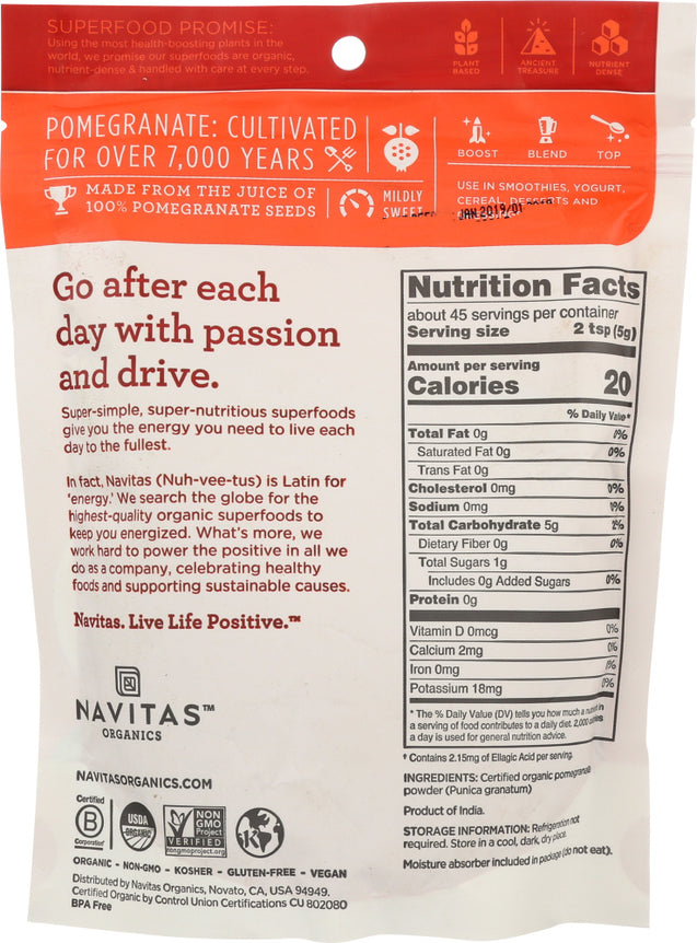 Navitas: Organic Pomegranate Powder, 8 Oz