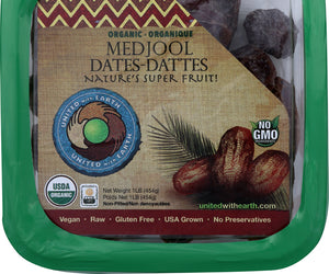 United With Earth: Organic Medjool Dates, 1 Lb
