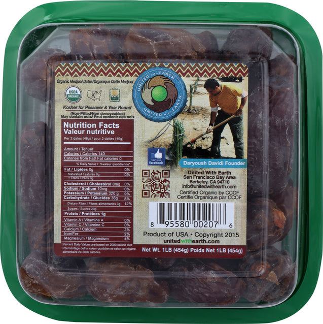 United With Earth: Organic Medjool Dates, 1 Lb