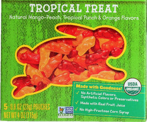 Annie's Homegrown: Organic Bunny Fruit Snacks Tropical Treat, 4 Oz - RubertOrganics