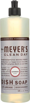 Mrs Meyers Clean Day: Liquid Dish Soap Lavender Scent, 16 Oz - RubertOrganics