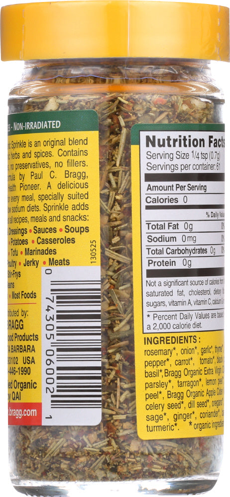 Bragg: Organic Sprinkle 24 Herbs And Spices Seasoning, 1.5 Oz