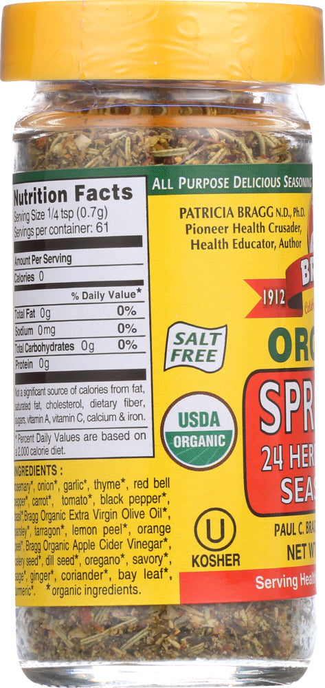 Bragg: Organic Sprinkle 24 Herbs And Spices Seasoning, 1.5 Oz