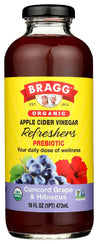 Bragg: Organic Concord Grape & Hibiscus Apple Cider Vinegar Refreshers, 16 Oz