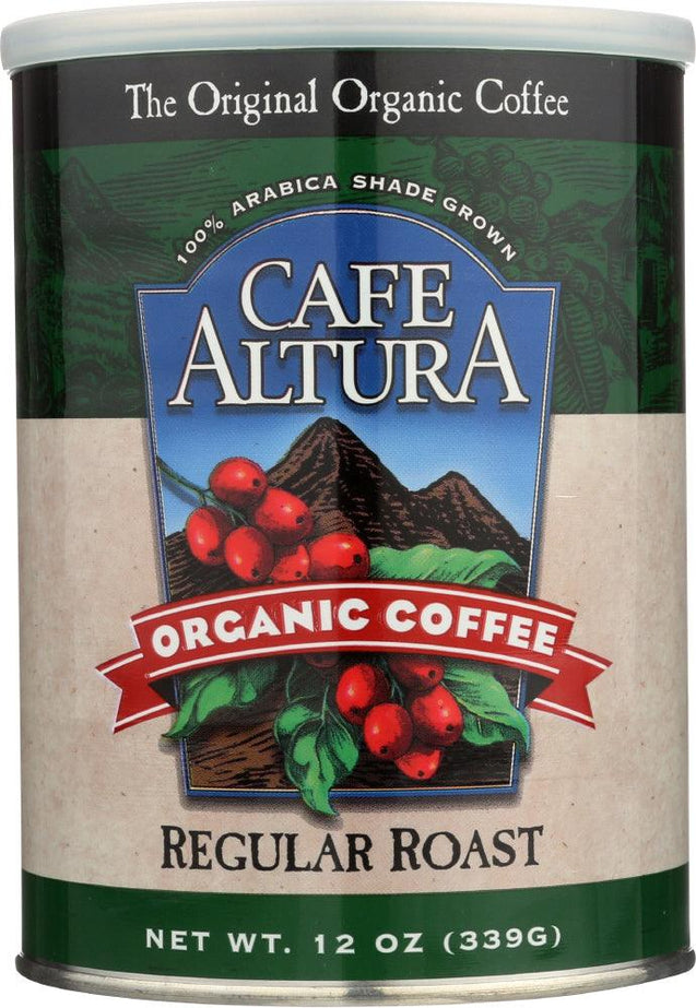 Cafe Altura: Organic Ground Coffee Regular Roast, 12 Oz - RubertOrganics