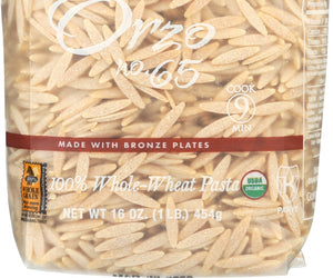 Delallo: Orzo No. 65 100% Organic Whole Wheat Pasta, 16 Oz